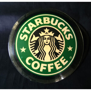 Rare Original Vinyl Starbucks Coffee Store Wall Sign Mermaid Logo 20” Authentic